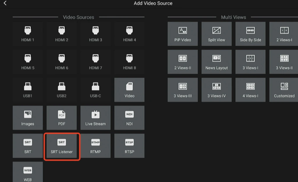 ����� SRT Listener